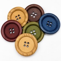 Imitation Wood Buttons